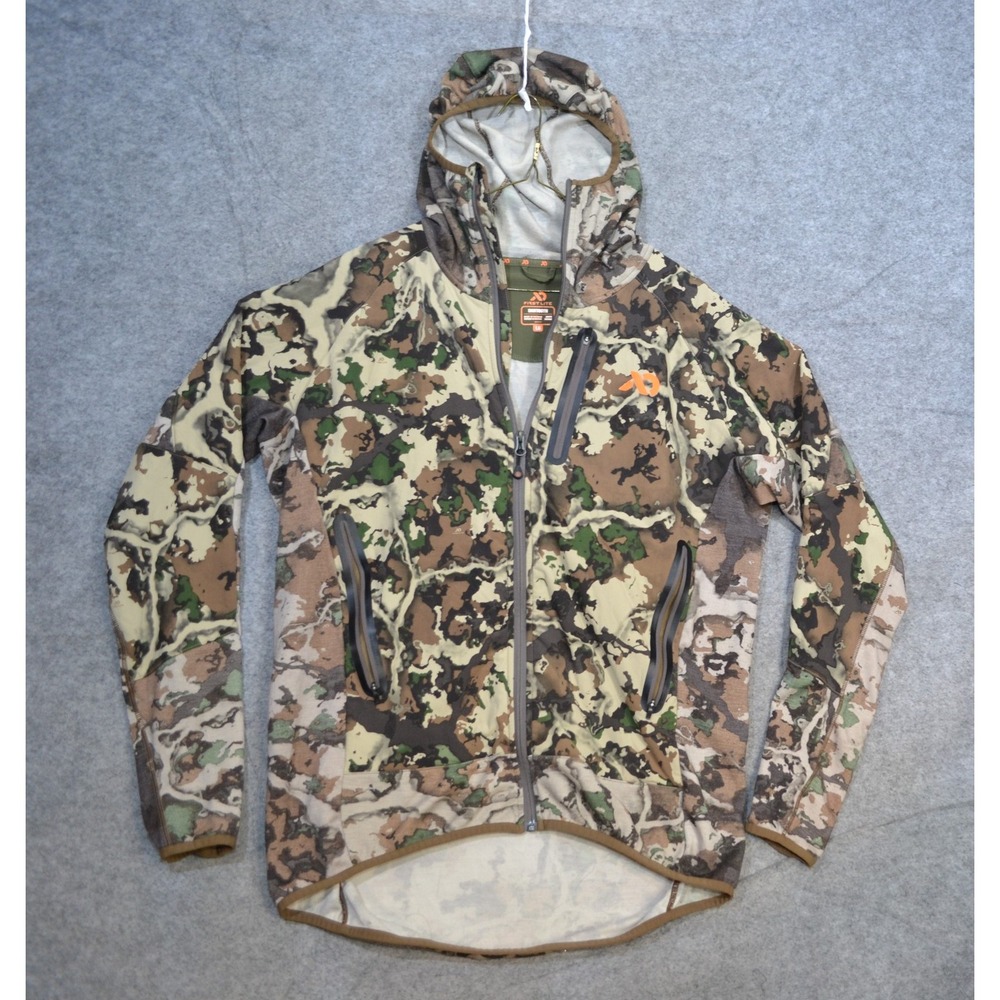 First Lite Sawtooth Hybrid Jacket Mens L Multicolor Camo Merino Hooded Full Zip
